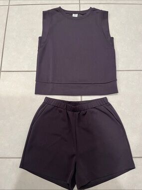 Women's Dark Charcoal Casual Elastic-Waist Shorts